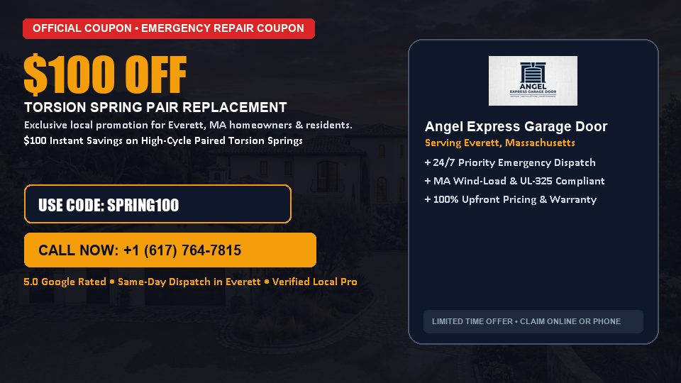 Angel Express Garage Door $100 OFF Dual Torsion Spring Replacement
