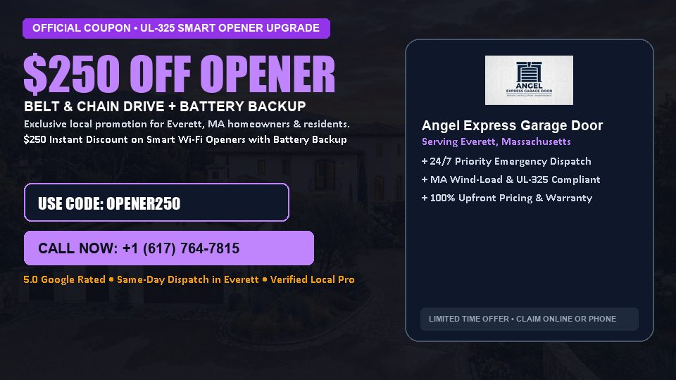 Angel Express Garage Door $250 OFF Premium LiftMaster Opener Installation