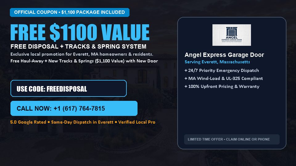 Angel Express Garage Door FREE Haul-Away & Heavy-Duty Tracks with New Door